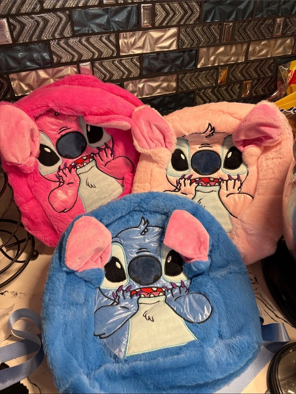 Plush Character Kids Backpack – Blue, Pink, Hot Pink Options